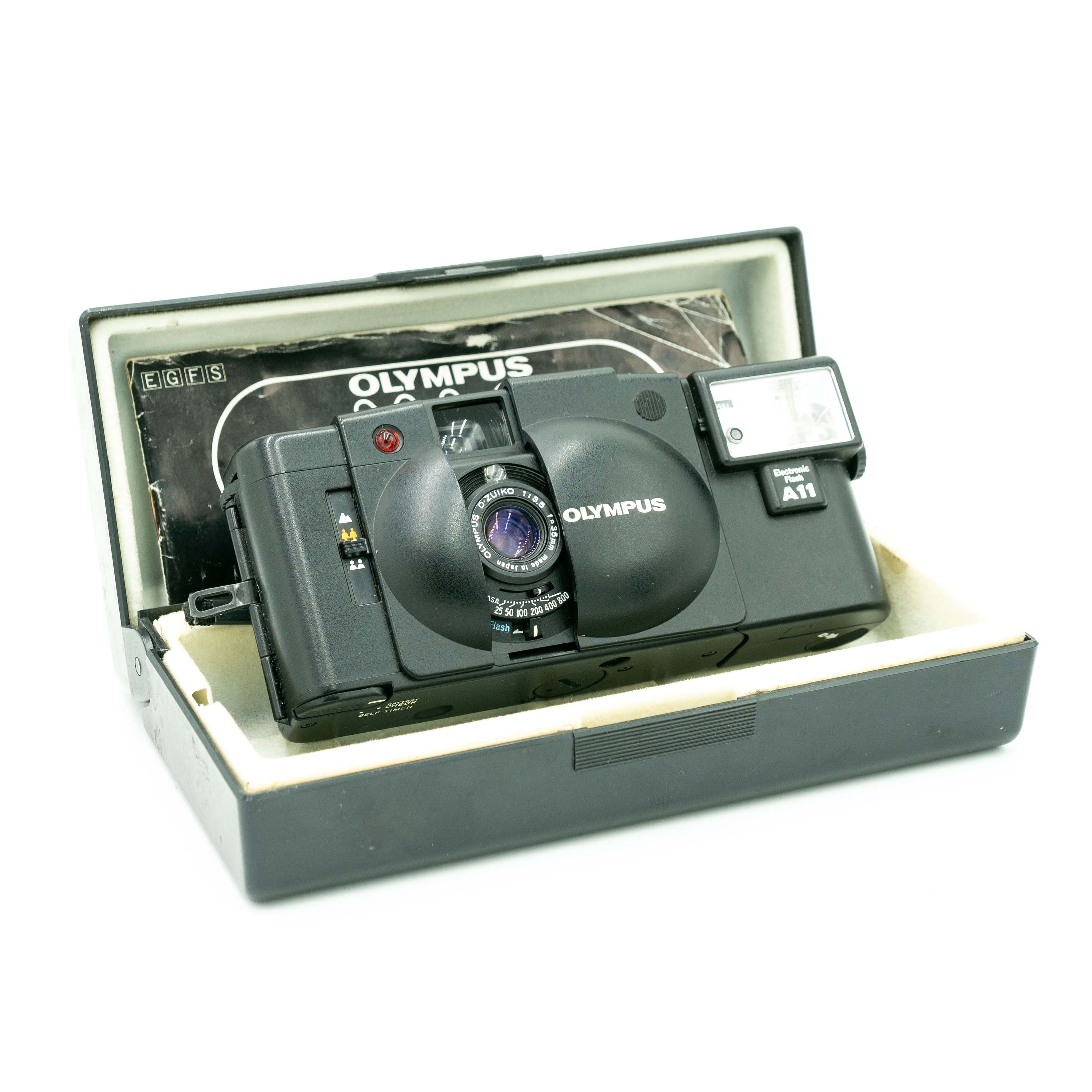 OLYMPUS XA 2 and A 11 / 35 Mm / Compact Camera / With Flash / 35 Mm / Film Camera / Analog Camera / Small Camera